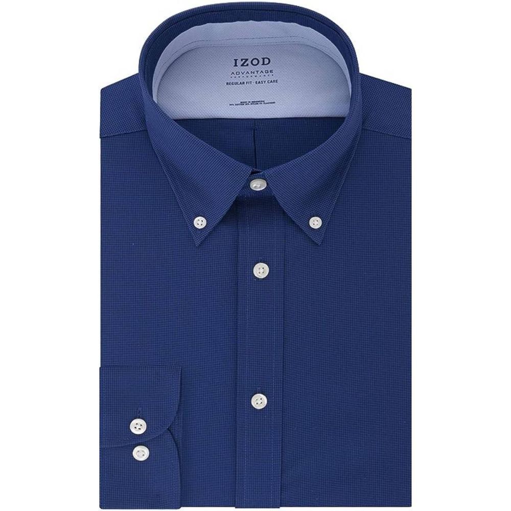 Advantage CoolFX Regular Solid Dress Shirt Mens  large navy